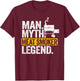 Man Myth Meat Smoker Legend Dad Grillfather BBQ Meat Smoking T-Shirt - T-Shirt | Maroon