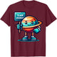 Team Uranus, Planet Mascot, Space Lover, Astronomy T-Shirt - T-Shirt | Maroon