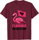 Albania Flag Pink Flamingo Albania is not for Sale T-Shirt - T-Shirt | Maroon