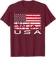 Gymnastic USA Vintage American Flag T-Shirt - T-Shirt | Maroon