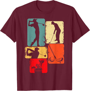 Golf Club Golfer Golfing Boys Kids T-Shirt - T-Shirt | Maroon
