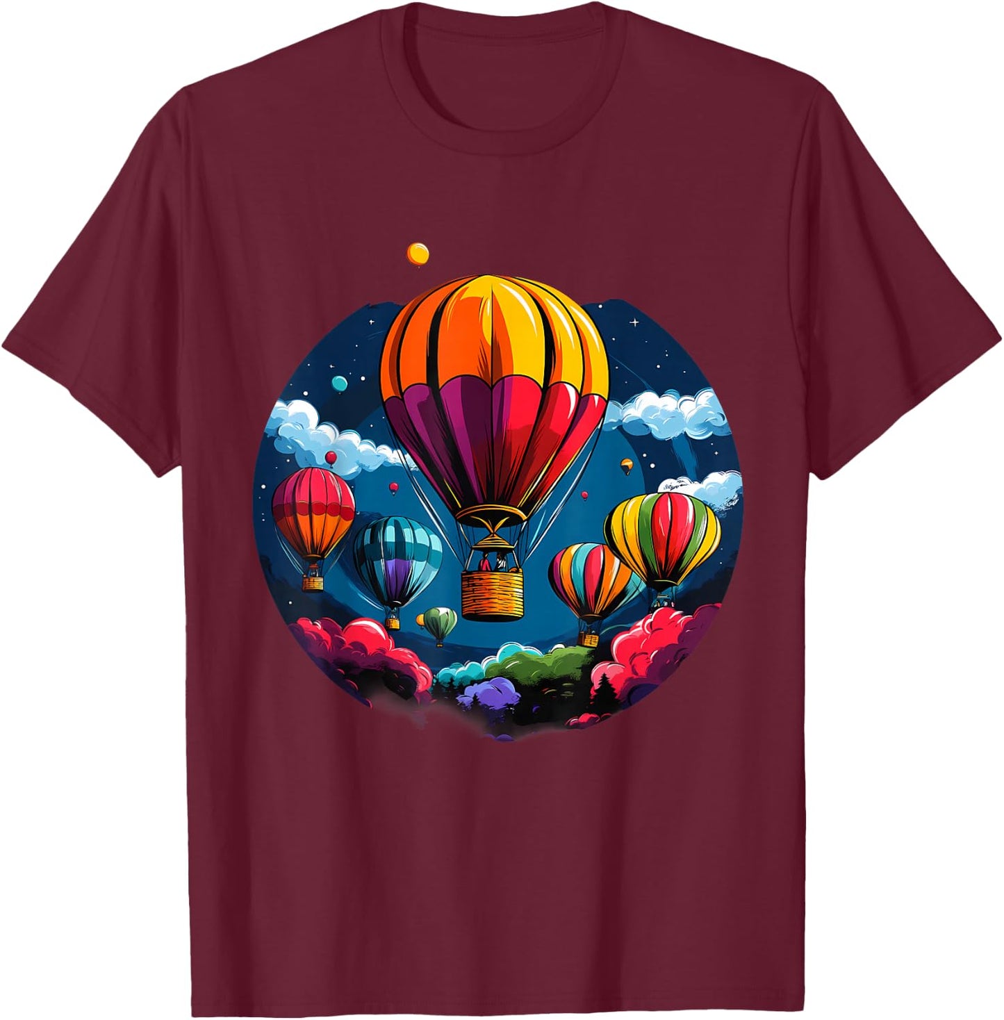 Hot Air Balloon Ride Festival Hot Air Ballooning T-Shirt - T-Shirt | Maroon