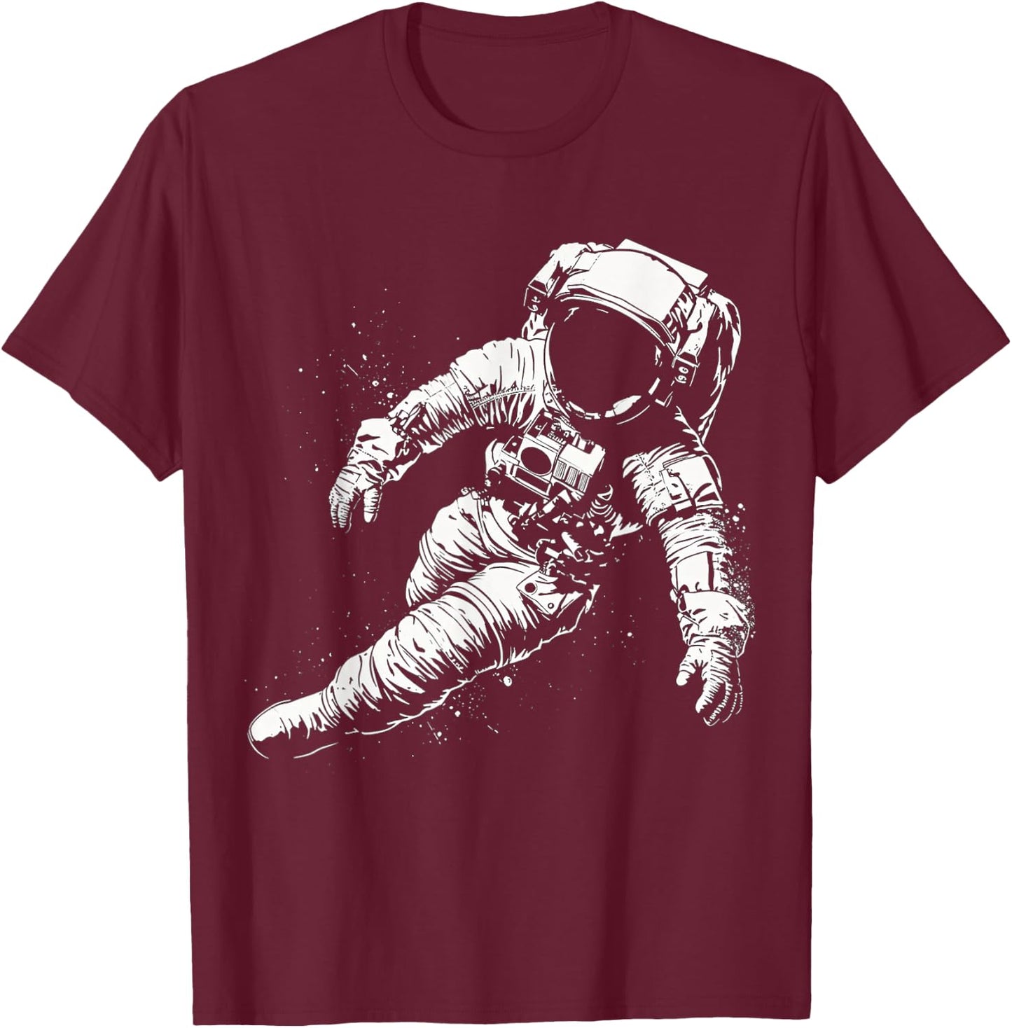 Astronaut Illustration Artwork Graphic Motif Astronaut T-Shirt - T-Shirt | Maroon