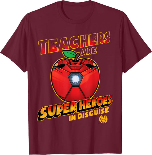 Marvel Teachers Are Super Heroes In Disguise Iron Man T-Shirt - T-Shirt | Maroon