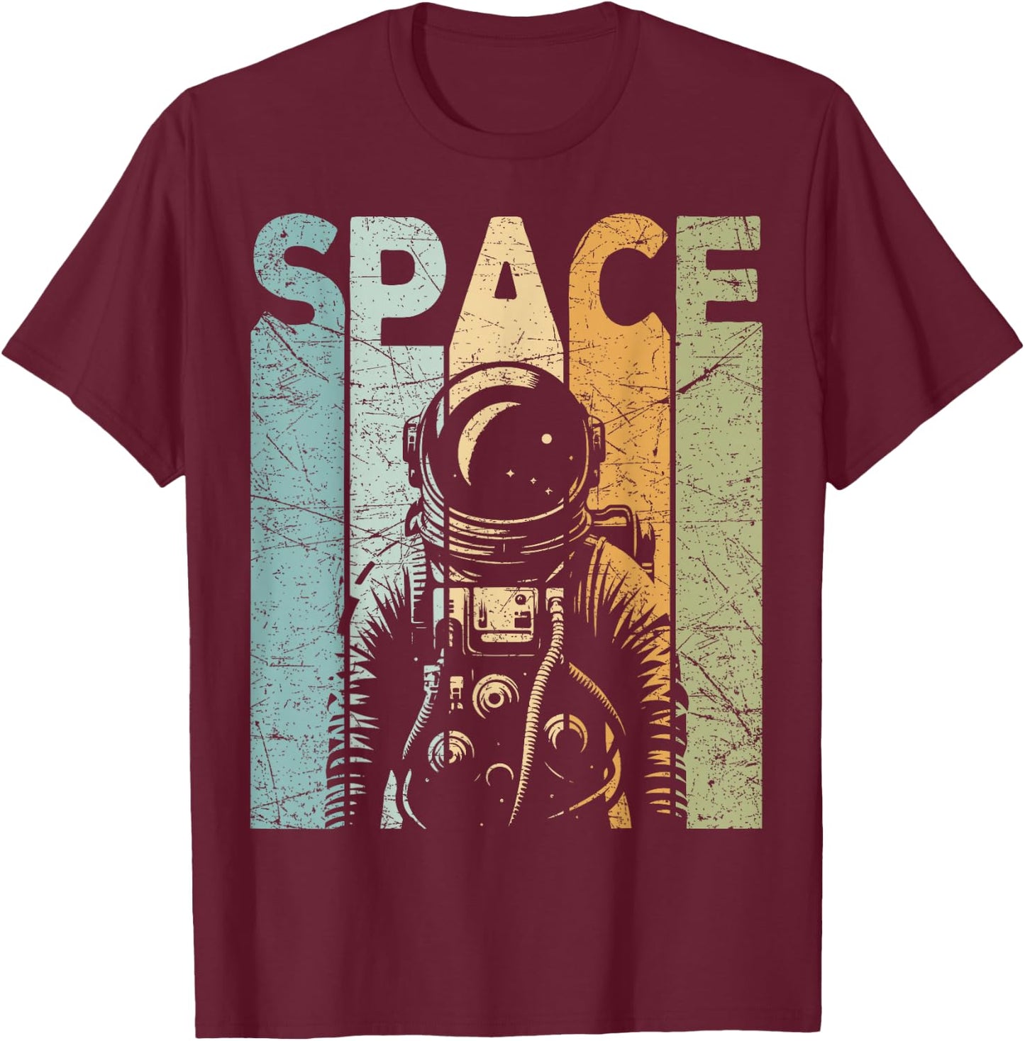 Space Vintage Outer Space Retro Space Nerd T-Shirt - T-Shirt | Maroon