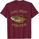 Halibut Hunter | Halibut Shirt for Halibut Fishing T-Shirt - T-Shirt | Maroon