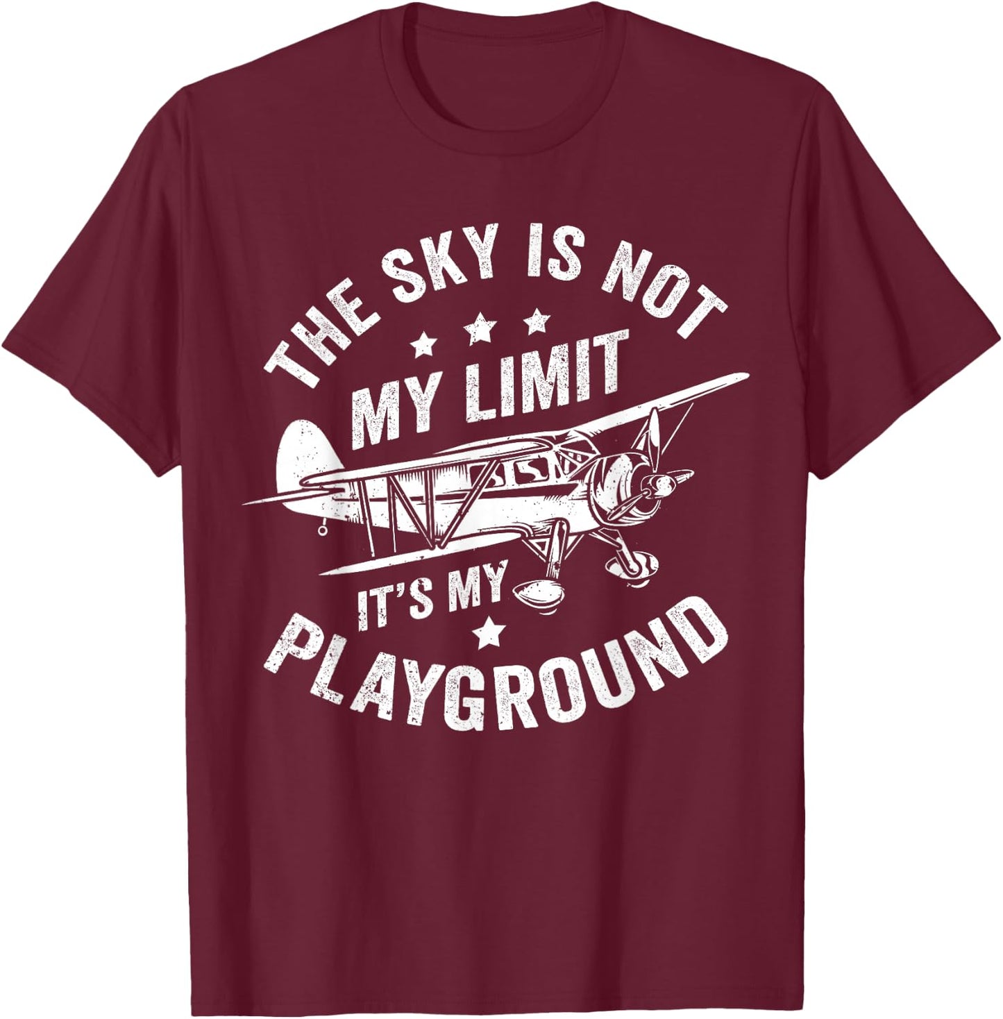 Funny Airplane Pilot Aviation Flying Pilot Airplane Lover T-Shirt - T-Shirt | Maroon