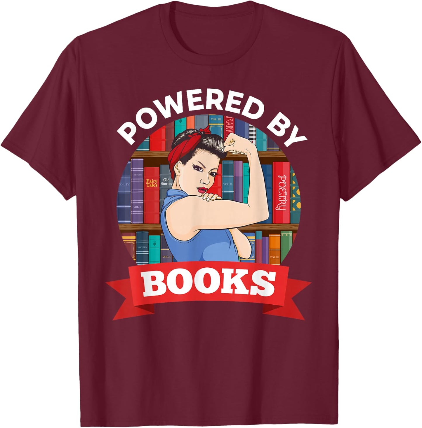 Book Lover Bookworm Librarian Reading Club Gift T-Shirt - T-Shirt | Maroon