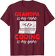 Grandpa is My Name Coding is My Game Programmer Grandpa T-Shirt - T-Shirt | Maroon