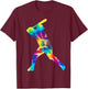Baseball Fan Tie Dye Batter T-Shirt - T-Shirt | Maroon