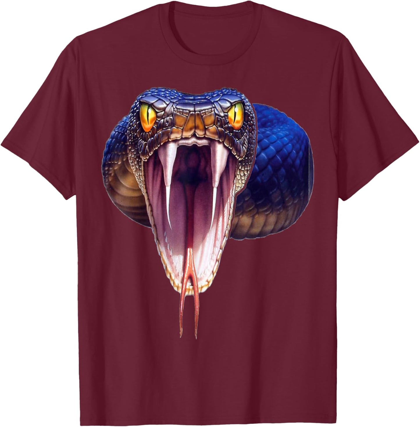 Scary Black Mamba Snake Halloween Costume Gift Shirt T-Shirt - T-Shirt | Maroon