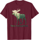 State Of New Hampshire Moose Forest Tree Hunter Wildlife T-Shirt - T-Shirt | Maroon
