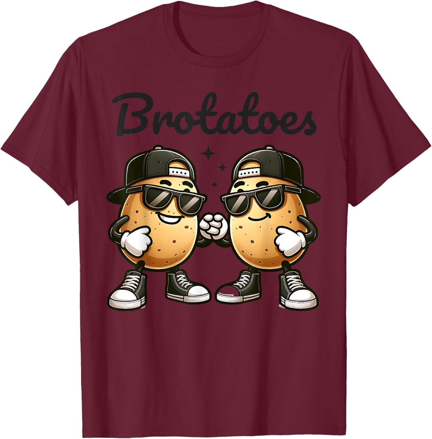 Best Friend Potato Pun Funny Matching Boys Bestie BFFs Kids T-Shirt - T-Shirt | Maroon