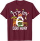 It's My 6th Birthday Boy Zoo Theme 6 Years Old Animal Party T-Shirt - T-Shirt | Maroon
