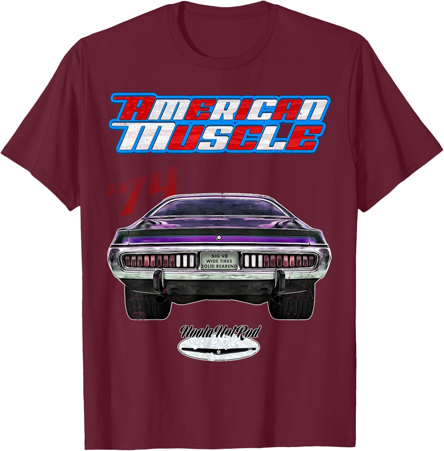 1974 Charger,Super Bee,Hot Rod,Muscle Car,Magnum,Wedge,R/T T-Shirt - T-Shirt | Maroon