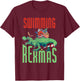 Swimming Rexmas T-Rex Dinosaur Christmas Holiday - Swimmer T-Shirt - T-Shirt | Maroon