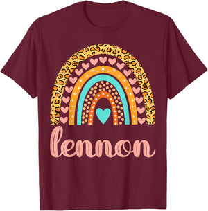 Lennon Lennon Name Birthday Shirt Gift T-Shirt - T-Shirt | Maroon