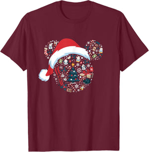 Disney Mickey Mouse Icon Winter Lodge T-Shirt - T-Shirt | Maroon