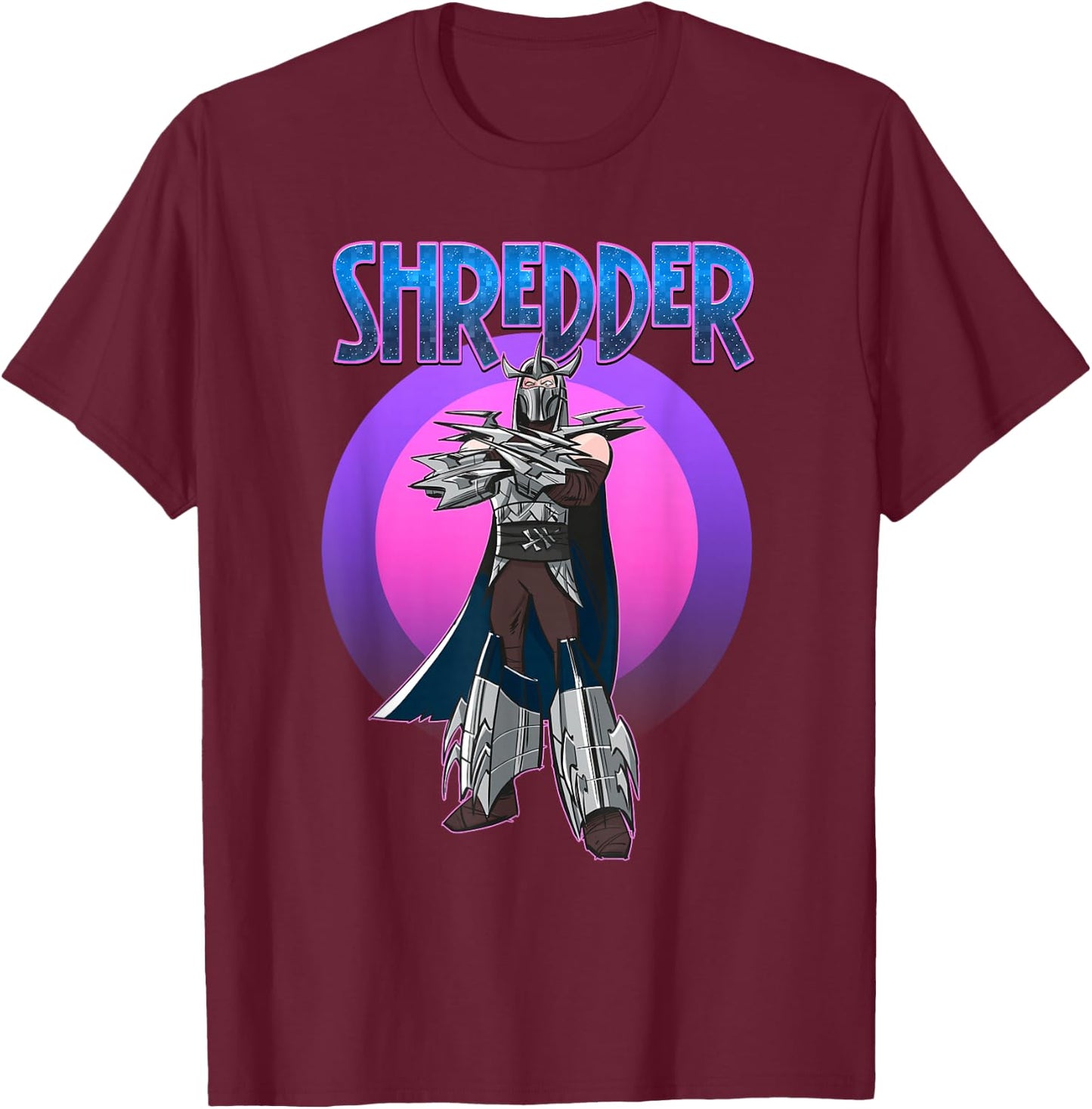 Shredder - Retro Style Universe T-Shirt - T-Shirt | Maroon