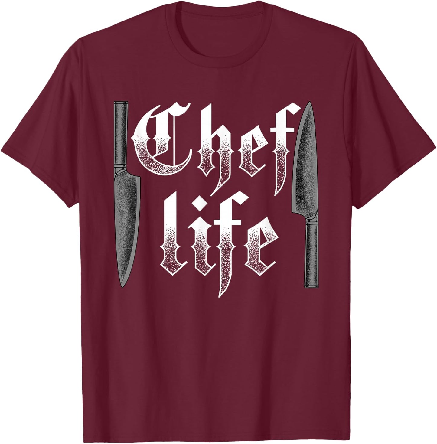 Chef's Life Cooking Butcher Culinary Art Cuisine Cook Chef T-Shirt - T-Shirt | Maroon