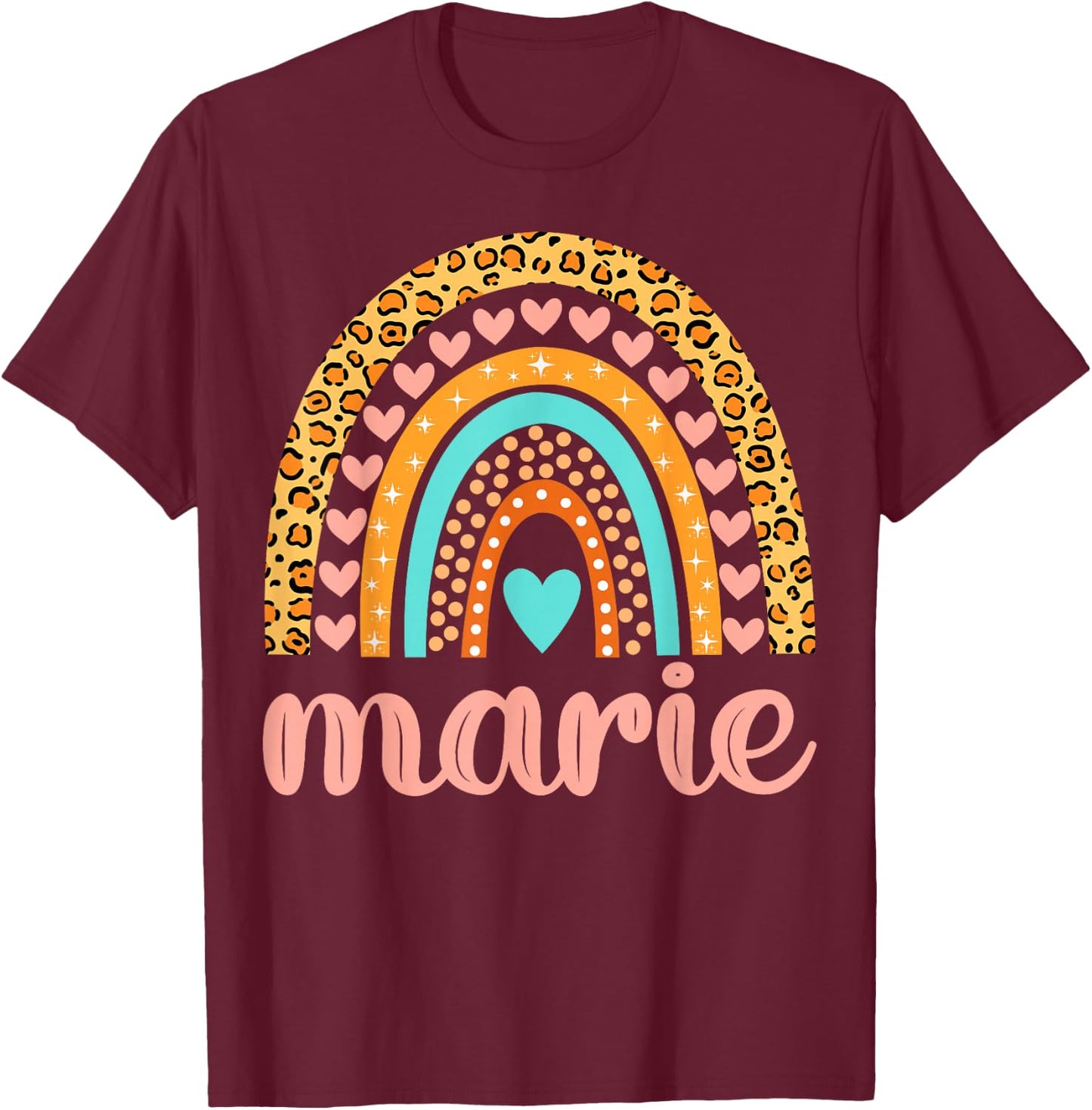Marie Marie Name Birthday Shirt Gift T-Shirt - T-Shirt | Maroon
