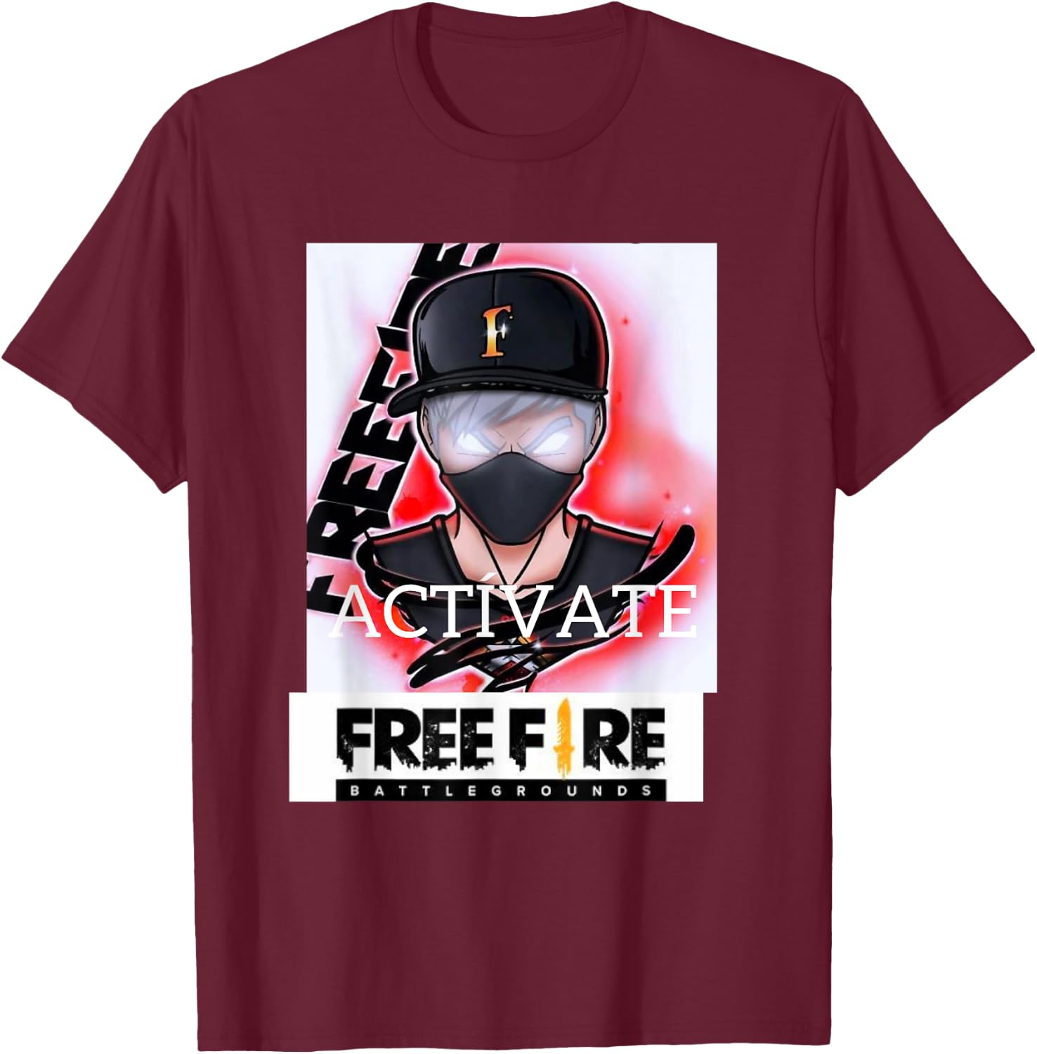 Free fire Games T-Shirt - T-Shirt | Maroon
