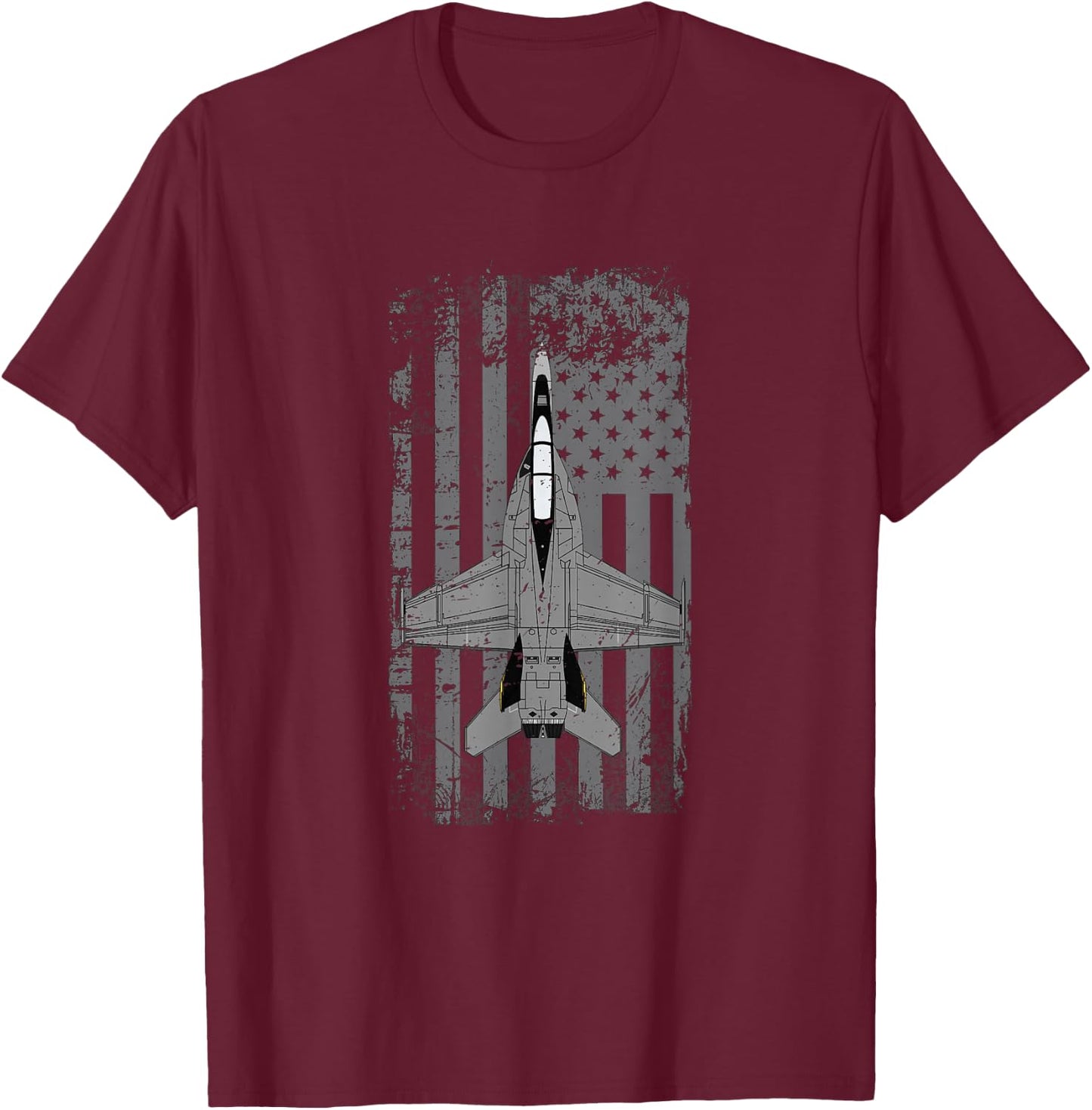 F-18 Hornet Military Pilot T-Shirt - T-Shirt | Maroon