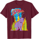 Vintage Catzilla Cat Kitten Lover T-Shirt - T-Shirt | Maroon