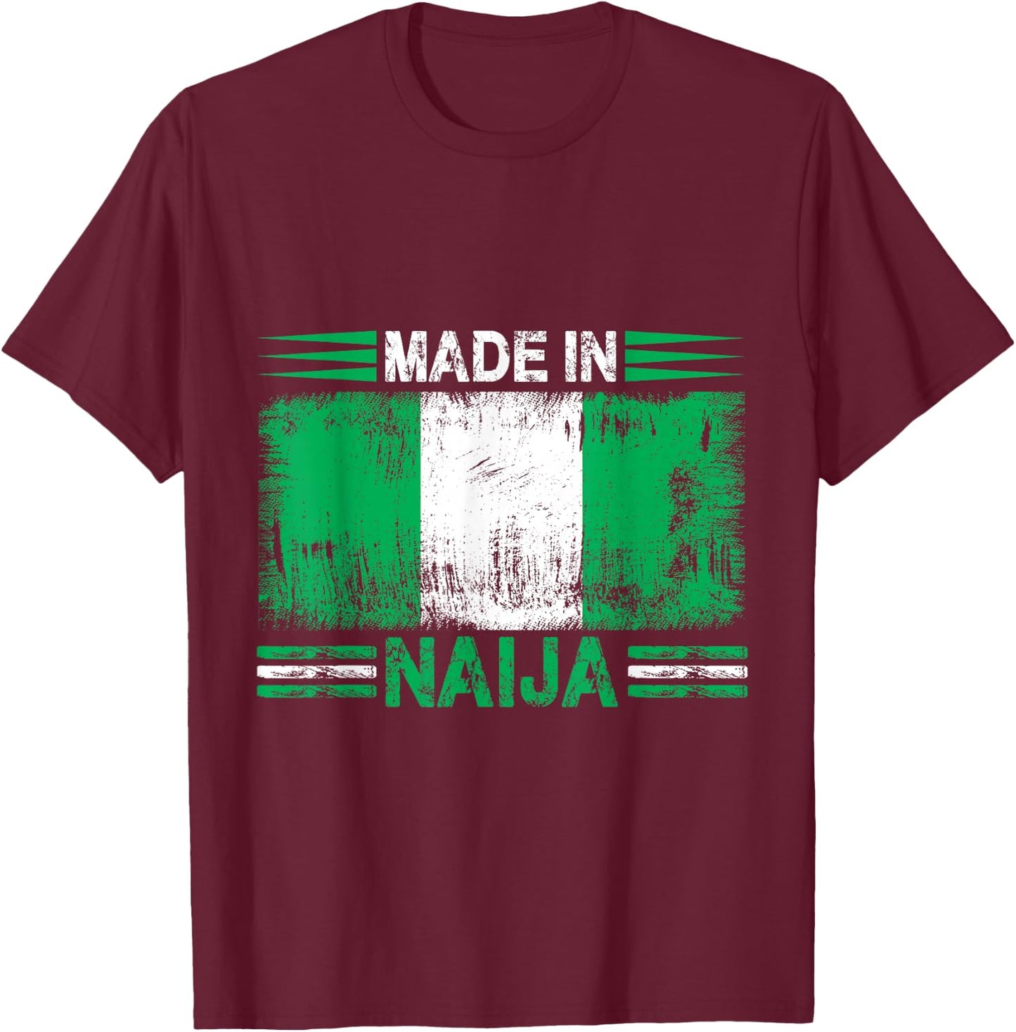 Made In Naija T-Shirt - T-Shirt | Maroon