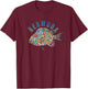 Bermuda Beach Design / Souvenir Illustration T-Shirt - T-Shirt | Maroon