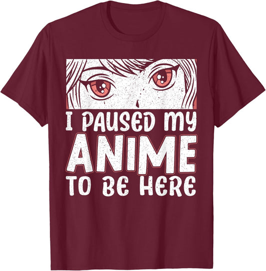 Anime Gift - Japanese Gift I Love Anime for Sao Anime Lover T-Shirt - T-Shirt | Maroon