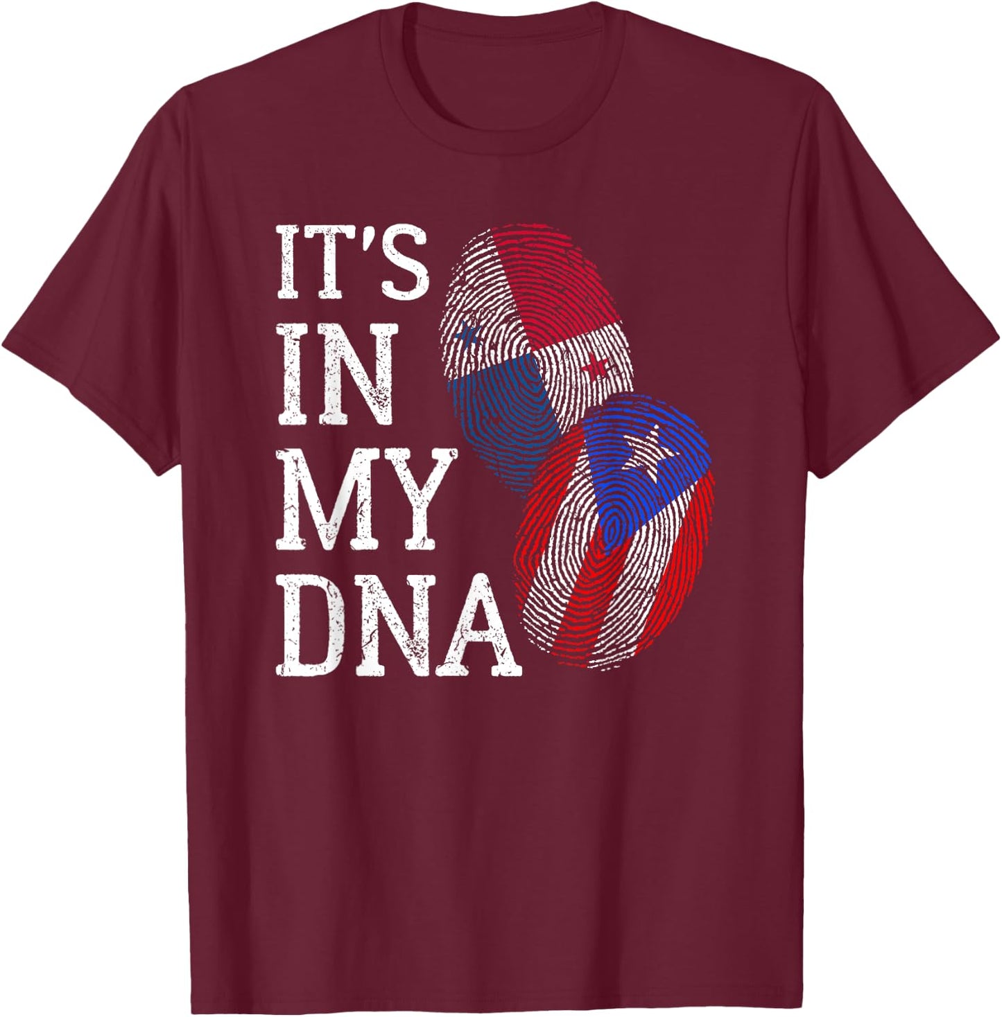 It's In My DNA Panamanian Puerto Rican Panama Puerto Rico T-Shirt - T-Shirt | Maroon