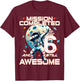 6th Birthday Astronaut Astronomy 6th Year Old Birthday T-Shirt - T-Shirt | Maroon