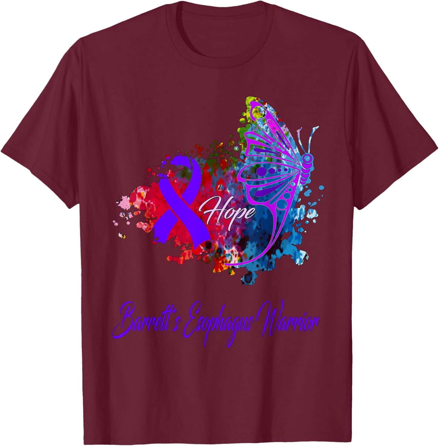 Barrett's Esophagus Awareness T-Shirt - T-Shirt | Maroon