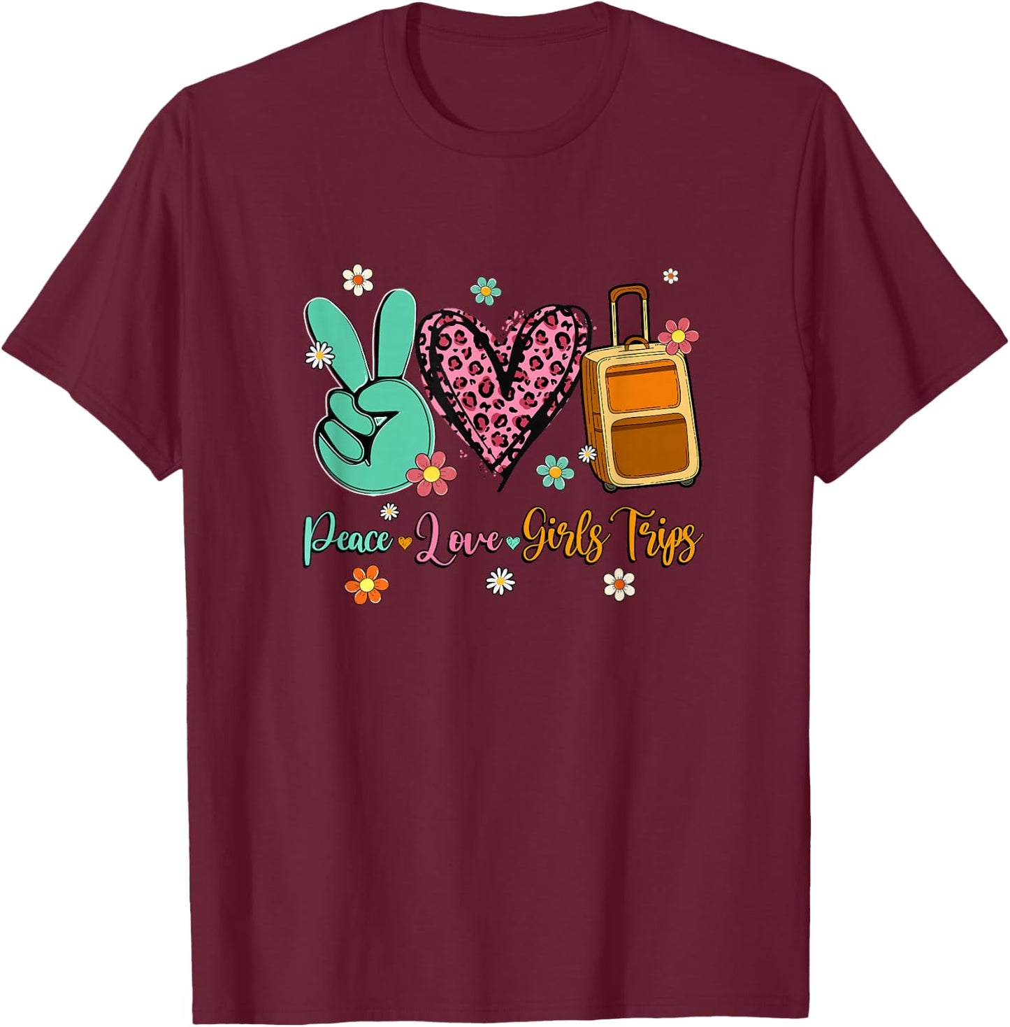 Girls Trip 2026 Weekend Birthday Bestie Women Vacation T-Shirt - T-Shirt | Maroon