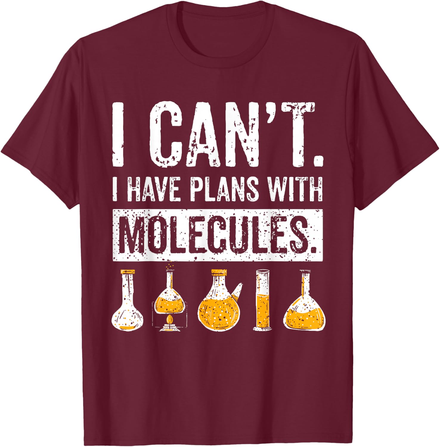 Chemistry Teachers Chemistry Students Molecules Chemist T-Shirt - T-Shirt | Maroon