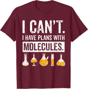 Chemistry Teachers Chemistry Students Molecules Chemist T-Shirt - T-Shirt | Maroon
