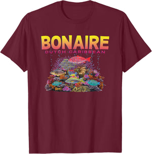 JCombs: Bonaire, Dutch Caribbean, Reef, Coral, Fish T-Shirt - T-Shirt | Maroon