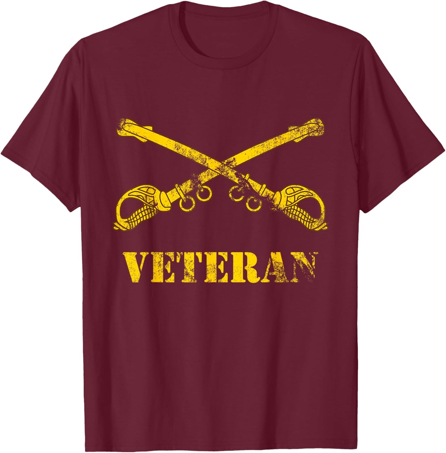 US Army Cavalry Veteran - CAV Scout 19Delta - 19D Vintage T-Shirt - T-Shirt | Maroon