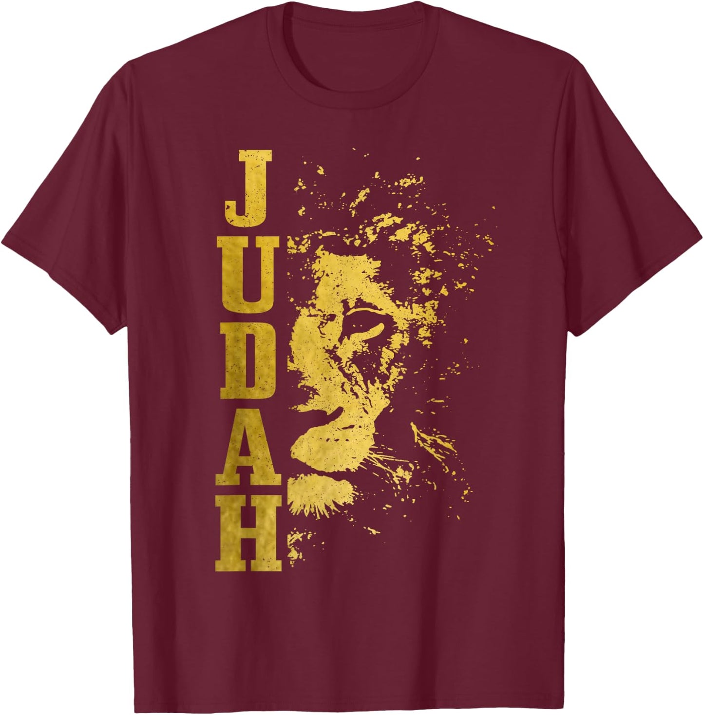 Judah Lion Israelite Vintage Men Women Reggae Israel Hebrew T-Shirt - T-Shirt | Maroon