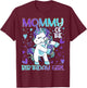 Mommy of the Birthday Girl Flossing Unicorn Mom Mommy Gifts T-Shirt - T-Shirt | Maroon