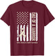 Dad Of A Warrior Spinal Muscular Atrophy SMA Family US Flag T-Shirt - T-Shirt | Maroon
