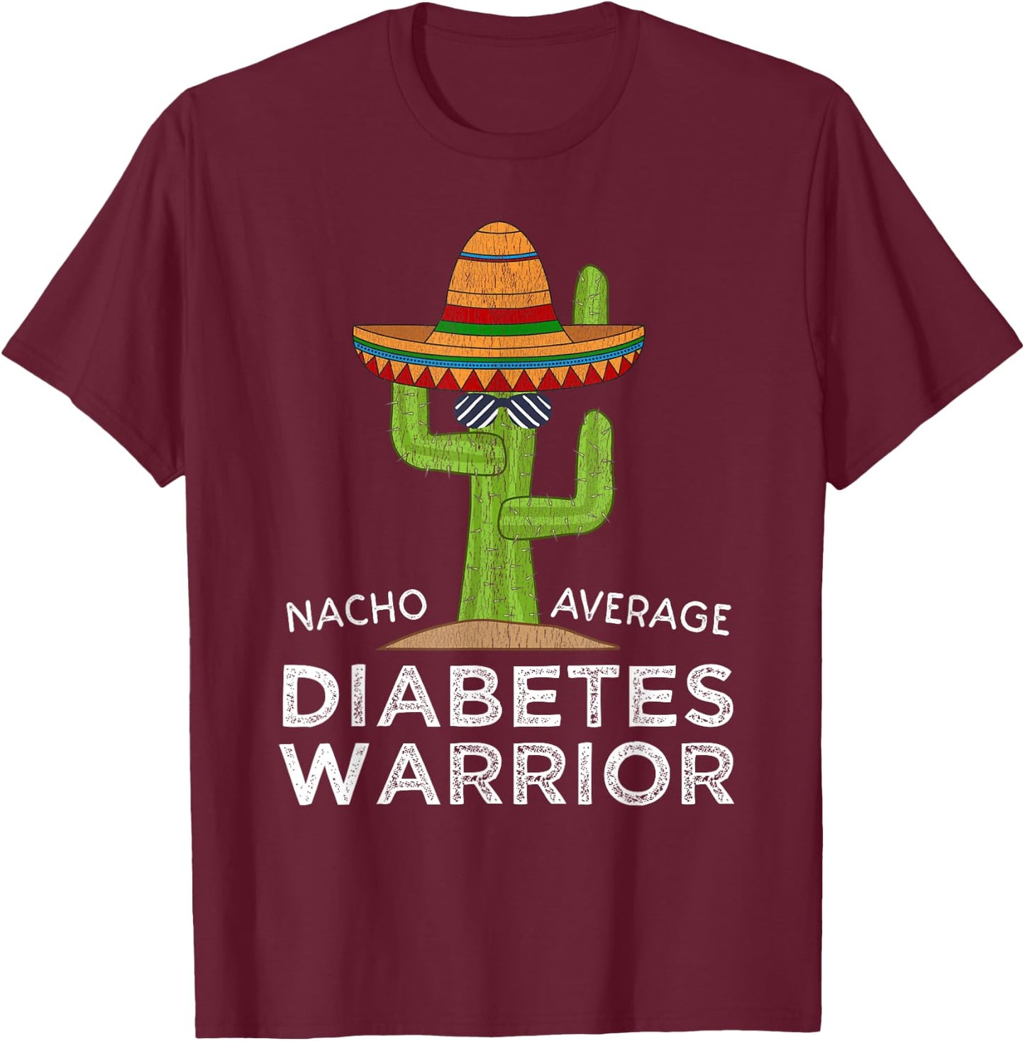 Fun Diabetic Awareness Support | Funny Diabetes Warrior T-Shirt - T-Shirt | Maroon