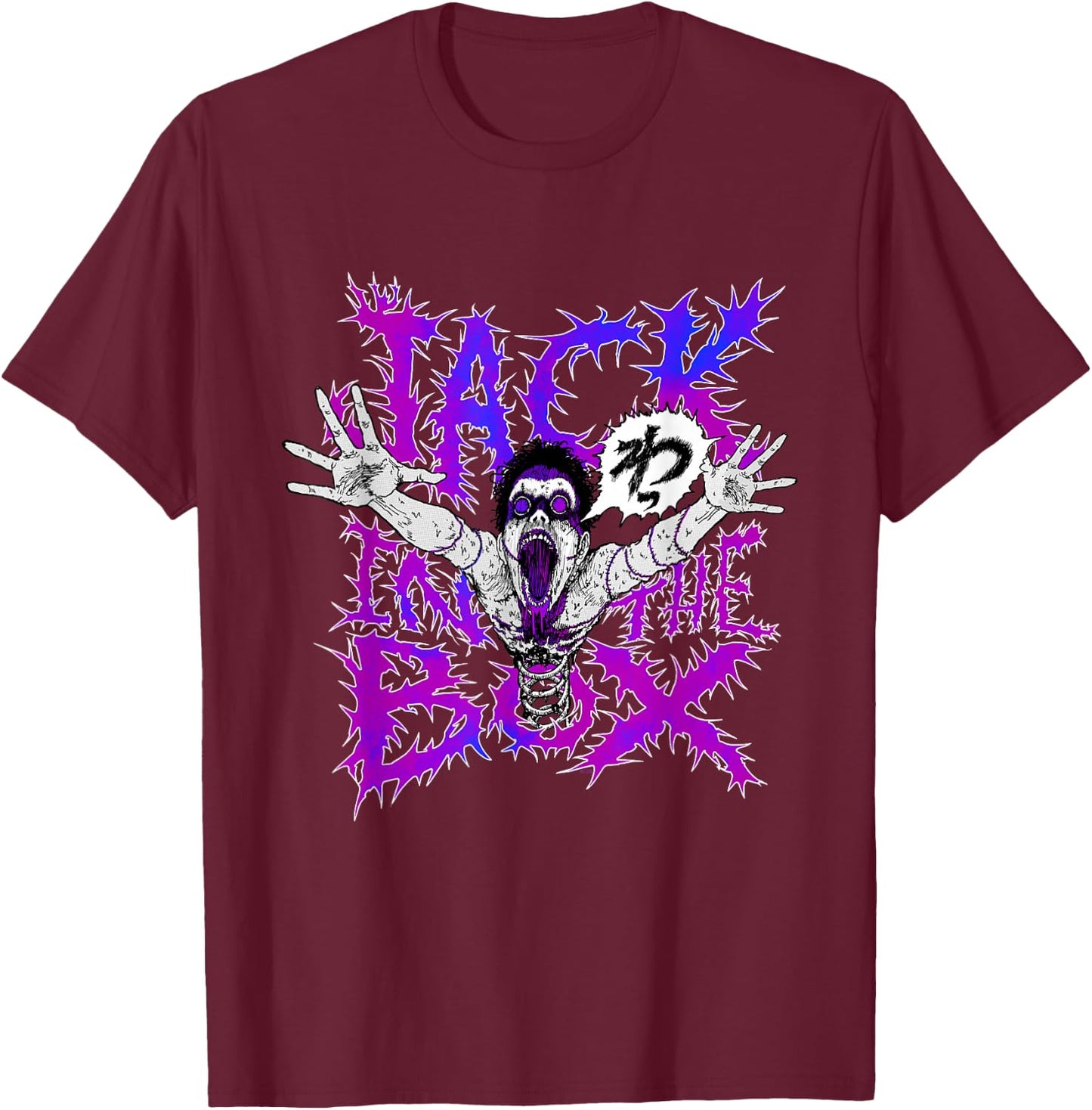 Uzumaki Jack in the Box T-Shirt - T-Shirt | Maroon