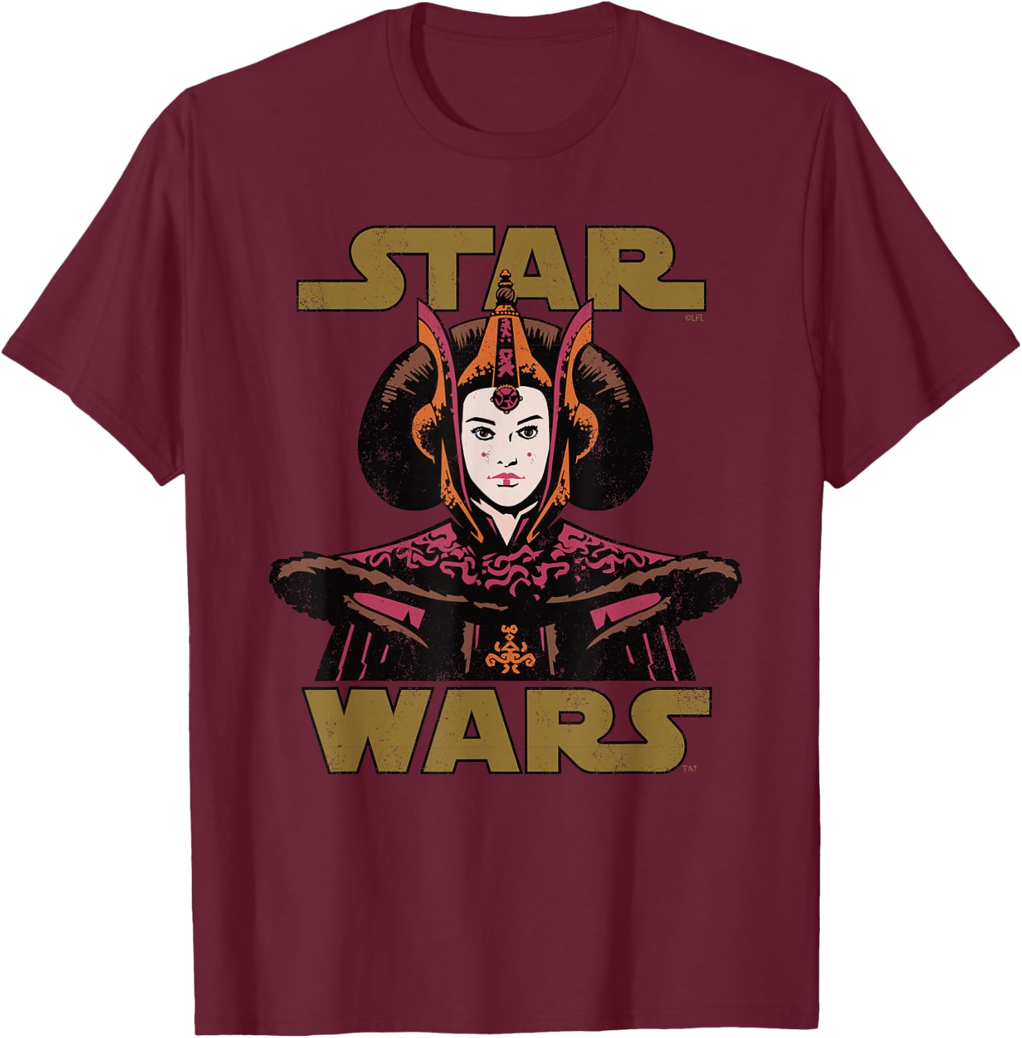 Star Wars Logo Padmé Amidala T-Shirt - T-Shirt | Maroon