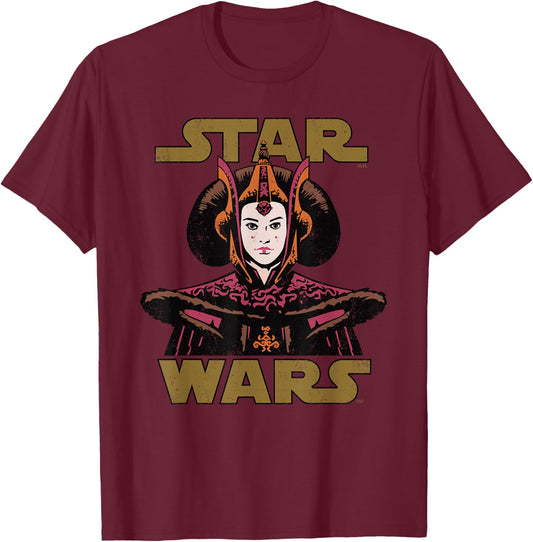 Star Wars Logo Padmé Amidala T-Shirt - T-Shirt | Maroon