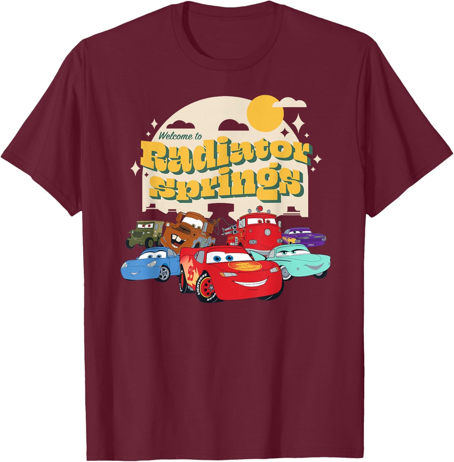 Disney Pixar Cars on The Road Radiator Springs T-Shirt - T-Shirt | Maroon