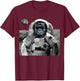 Monkey Astronaut Ape Space Travel Chimpanzee Astronaut T-Shirt - T-Shirt | Maroon