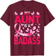 My Aunt Is A Badass Breast Cancer Awareness Butterfly T-Shirt - T-Shirt | Maroon