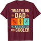 Triathlon Dad Swim Run Bike Father's Day T-Shirt - T-Shirt | Maroon